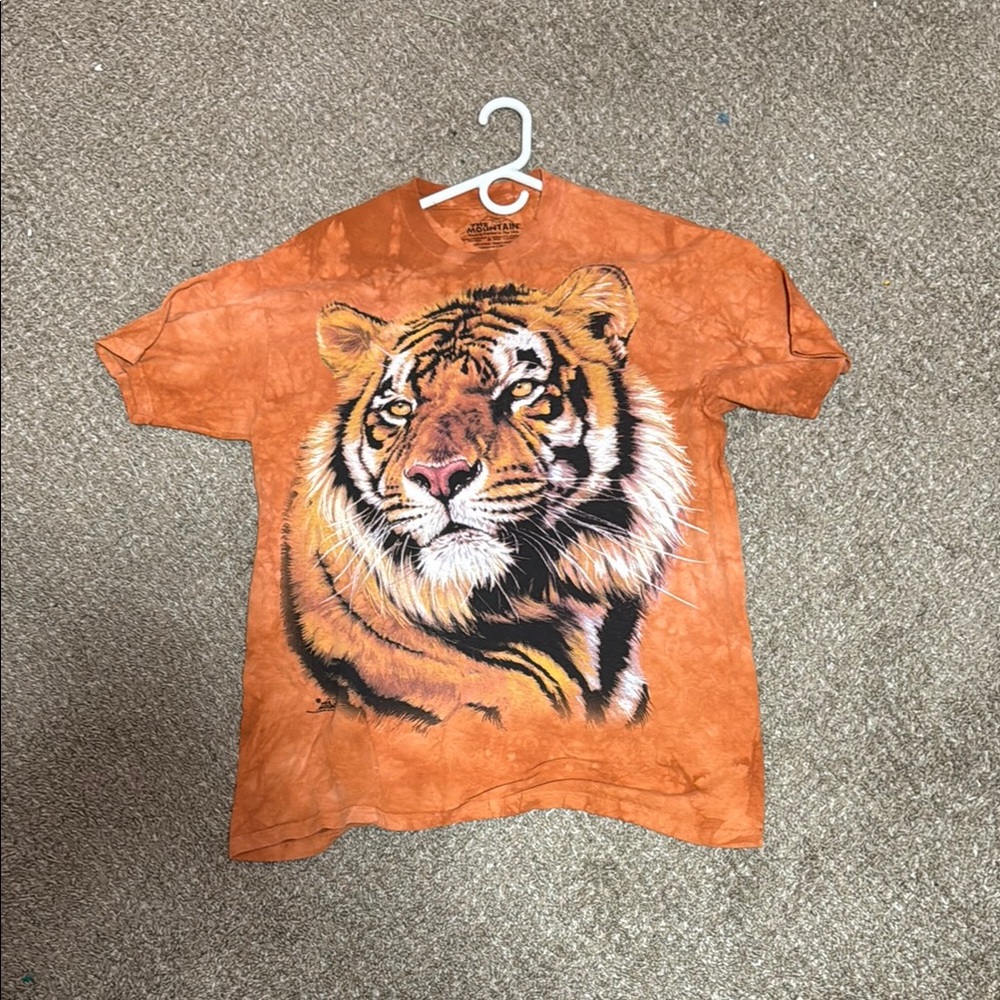 Orange Tiger Graphic Kids T-Shirt
